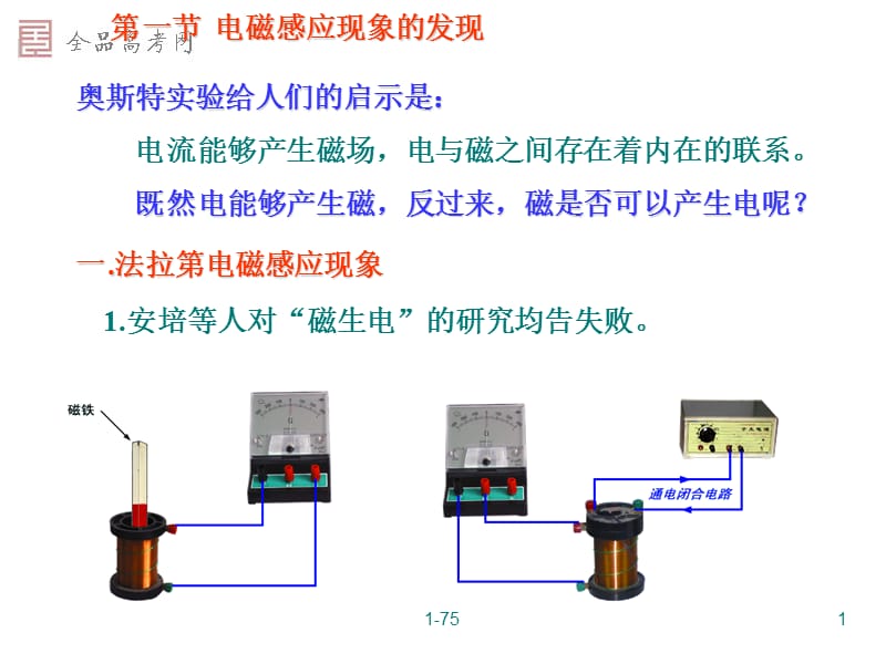 电磁感应现象的发现粤教版.ppt_第1页