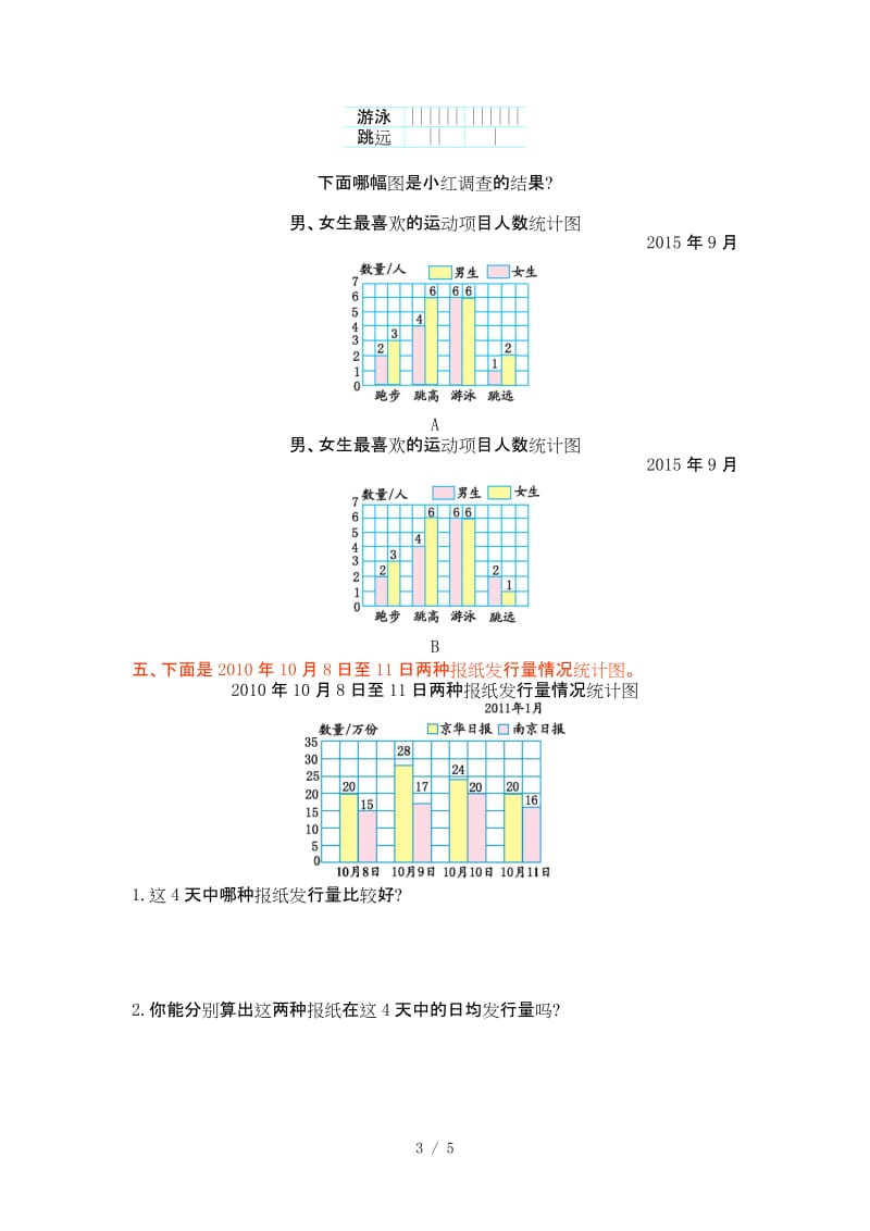 苏教版五年级数学上册第六单元测试卷及答案.doc_第3页