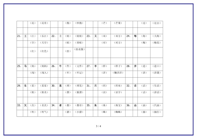 语文一年级加偏旁组字再组词.doc_第3页