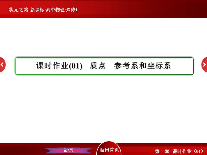 状元之路高一物理人教版答案与解析.ppt_第2页