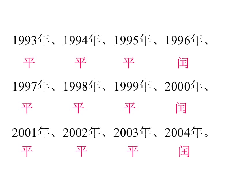 小学数学人教版三年级下册四单元平年和闰年练习.ppt_第3页