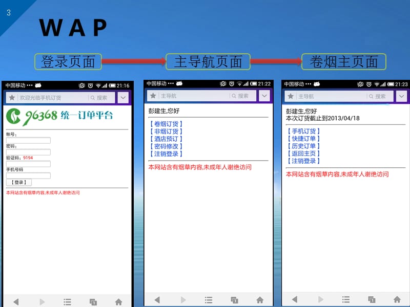 湖南省烟草商业96368统一订单平台项目手机订货汇报.ppt_第3页