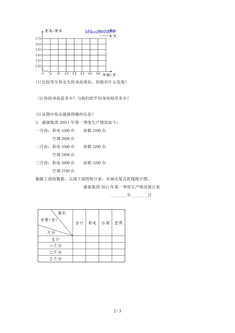 六年级数学身高的变化练习题及答案.doc_第2页