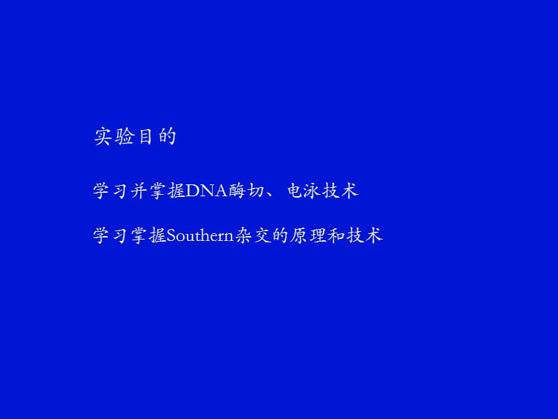 实验二DNA的酶切、电泳与Southern杂交.ppt_第2页