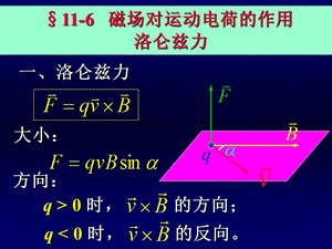 洛倫茲力及安培力的計(jì)算.ppt