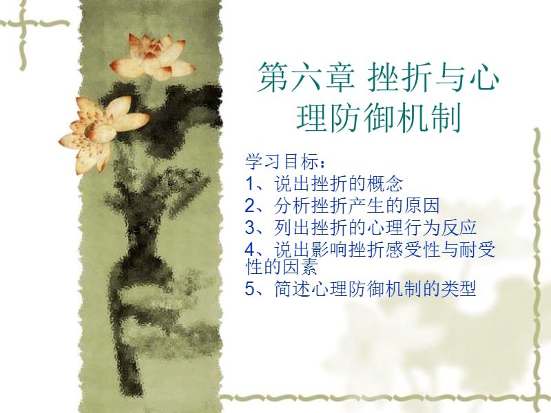 挫折与心理防御机制.ppt_第1页