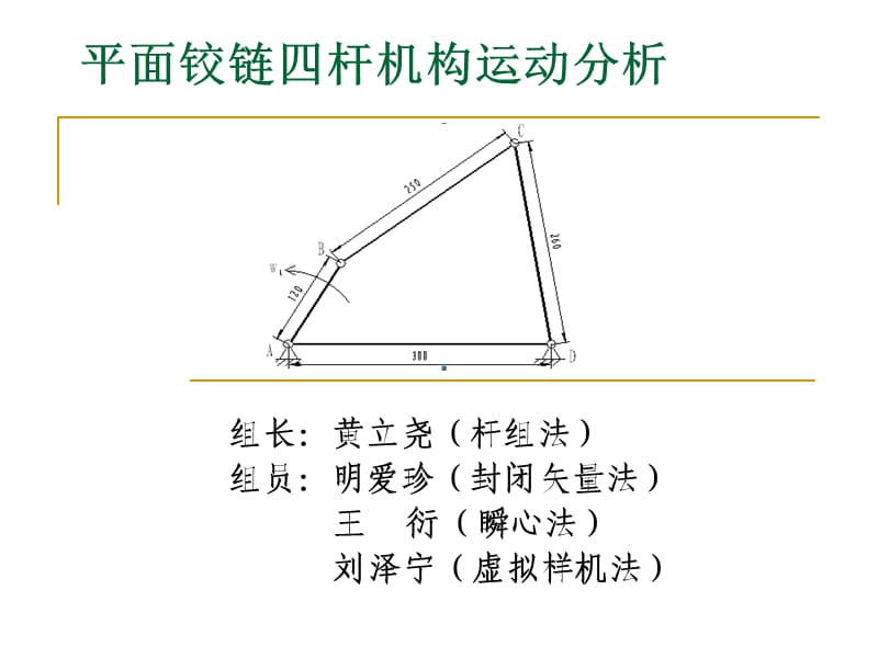 平面四桿機構(gòu)動力學(xué)分析.ppt_第1頁