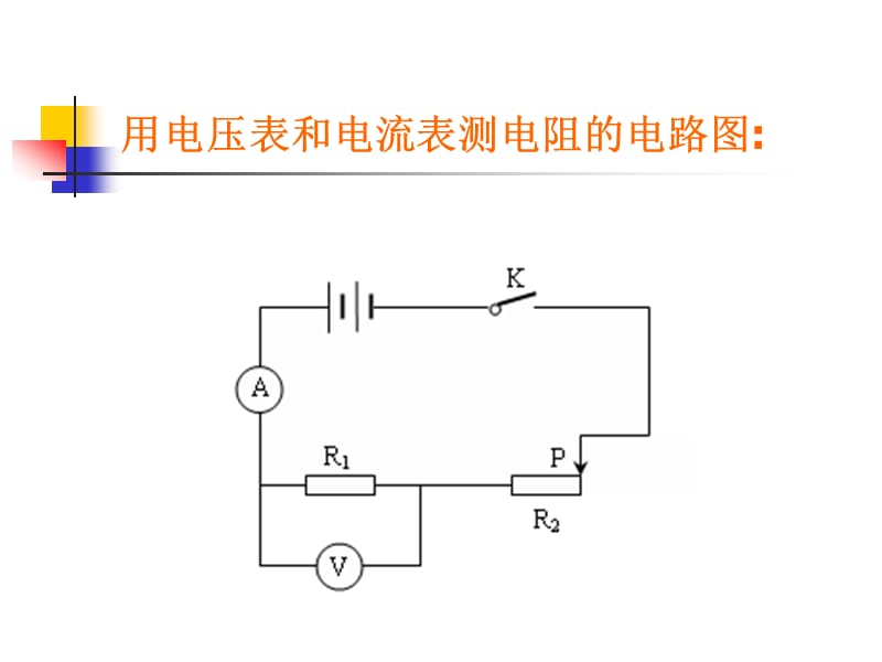 用电压表和电流表测电阻的电路图.ppt_第1页