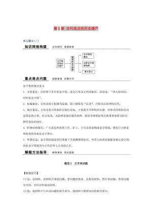 2018-2019版高中歷史 第2章 古代埃及的歷史遺產(chǎn)單元整合學(xué)案 新人教版選修6.doc