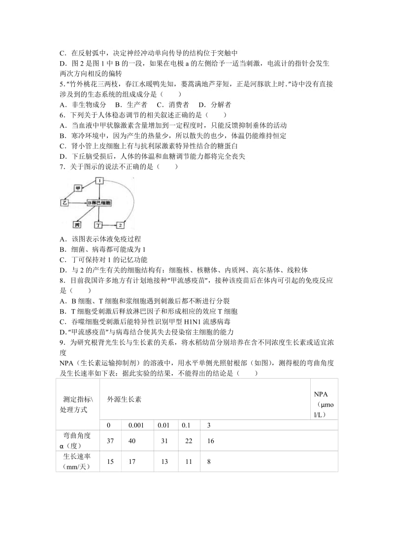 2019-2020年高一下学期期中生物试卷含解析 (I).doc_第2页