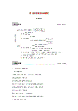 2018-2019版高中物理 第3章 電磁場與電磁波章末總結(jié)學案 滬科版選修3-4.doc