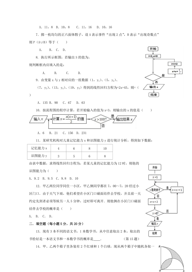 2020版高二数学下学期4月月考试题文.doc_第2页