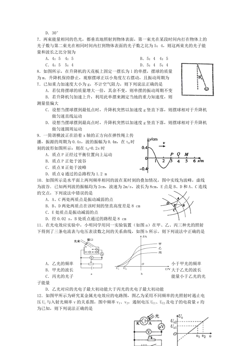 2019-2020学年高二物理下学期第二次月考试题惟义特零班.doc_第2页