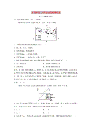 2017-2018學(xué)年高中地理 第四單元 人類活動的地域聯(lián)系單元達(dá)標(biāo)檢測 魯教版必修2.doc