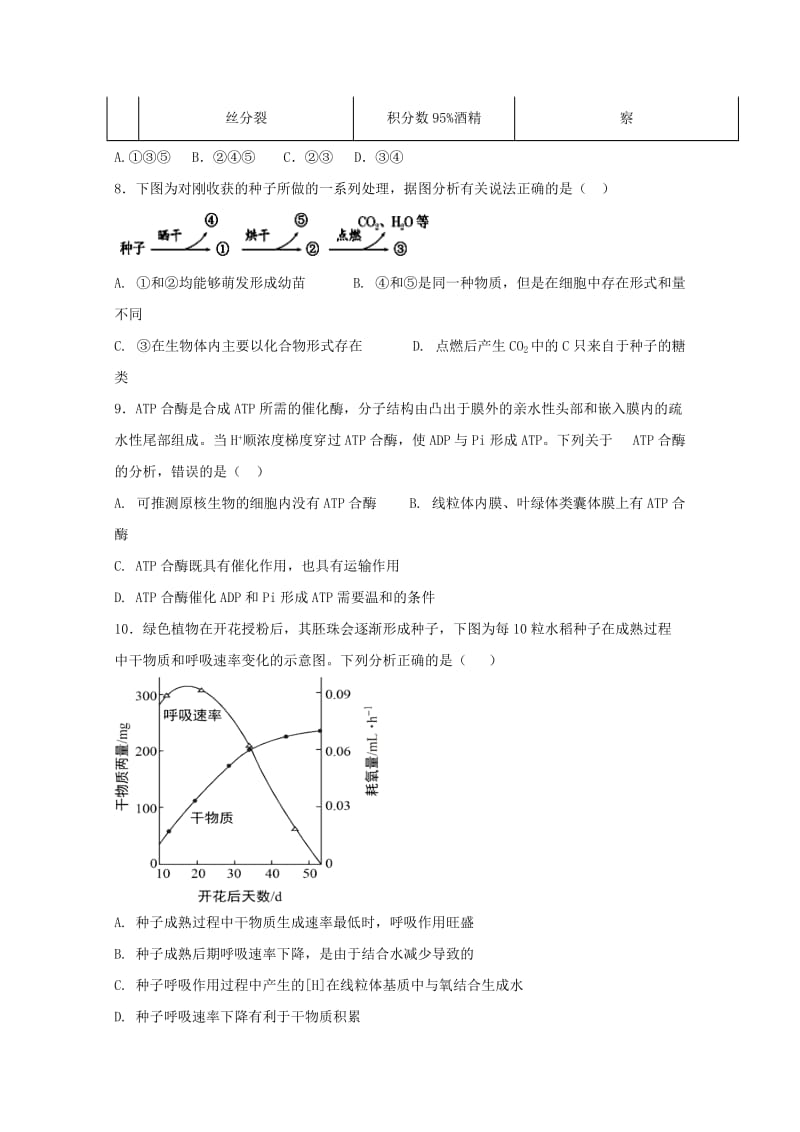 2019-2020学年高一生物下学期期中试题（A卷）.doc_第3页