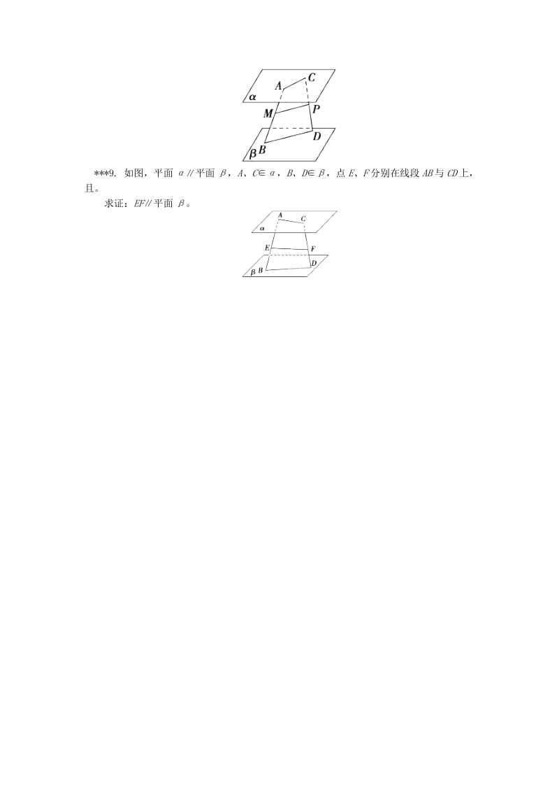 2018高中数学 第1章 立体几何初步 第二节 点、直线、面的位置关系10 面面平行的性质习题 苏教版必修2.doc_第2页