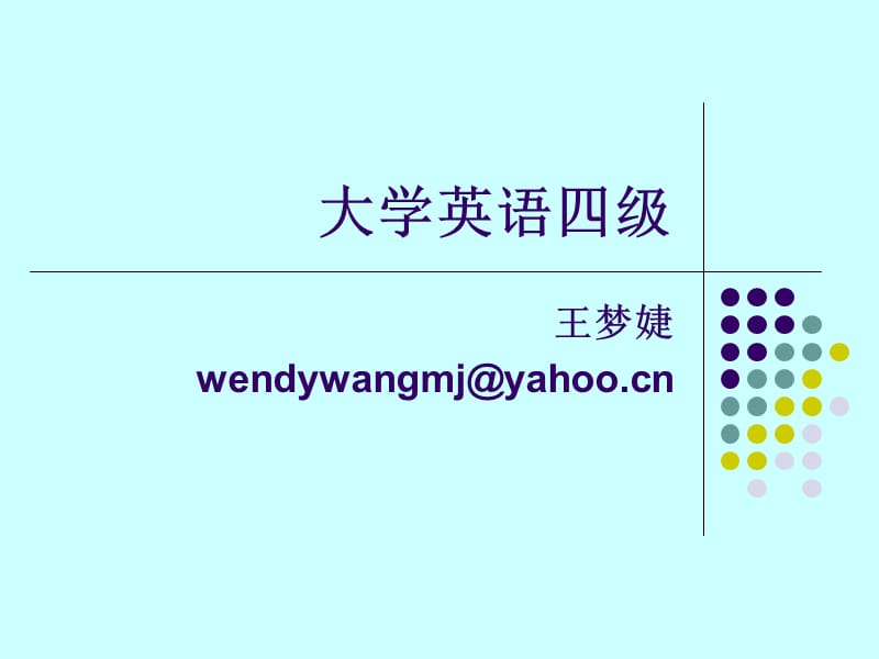 部分大学英语四级考试概览.ppt_第1页