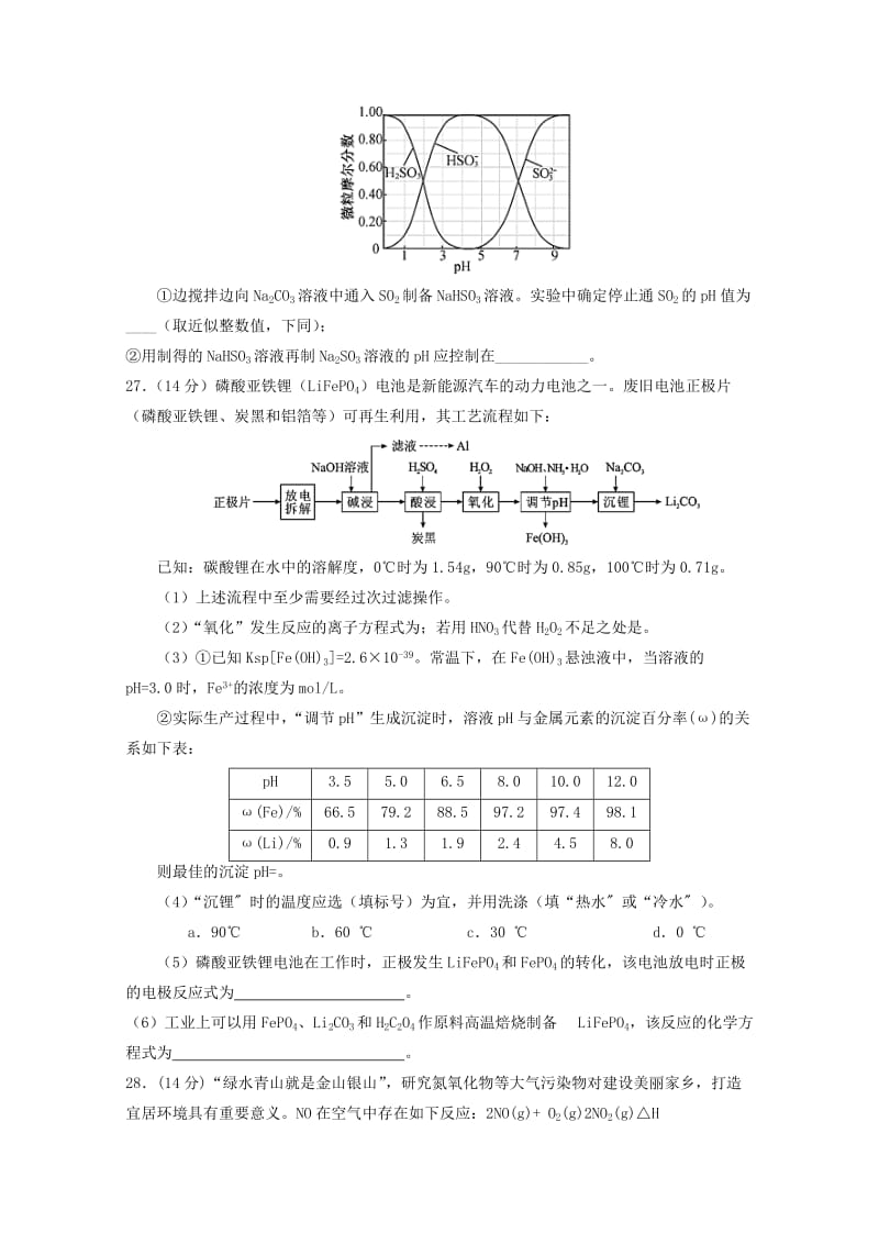 2019届高三化学冲刺模拟试题 (II).doc_第3页