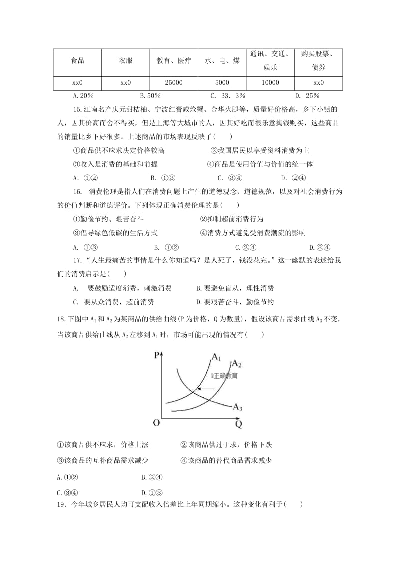 2018-2019学年高一政治9月月考试题 (I).doc_第3页