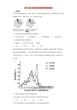 2019屆高考地理二輪復習 第一篇 專項考點對應練 第18練 城市空間結(jié)構(gòu)及等級體系.doc