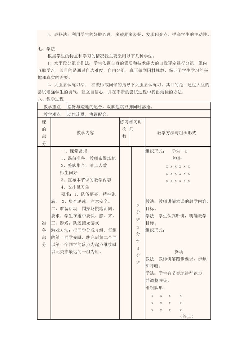 2019-2020学年高一体育 立定跳远教学设计.doc_第2页