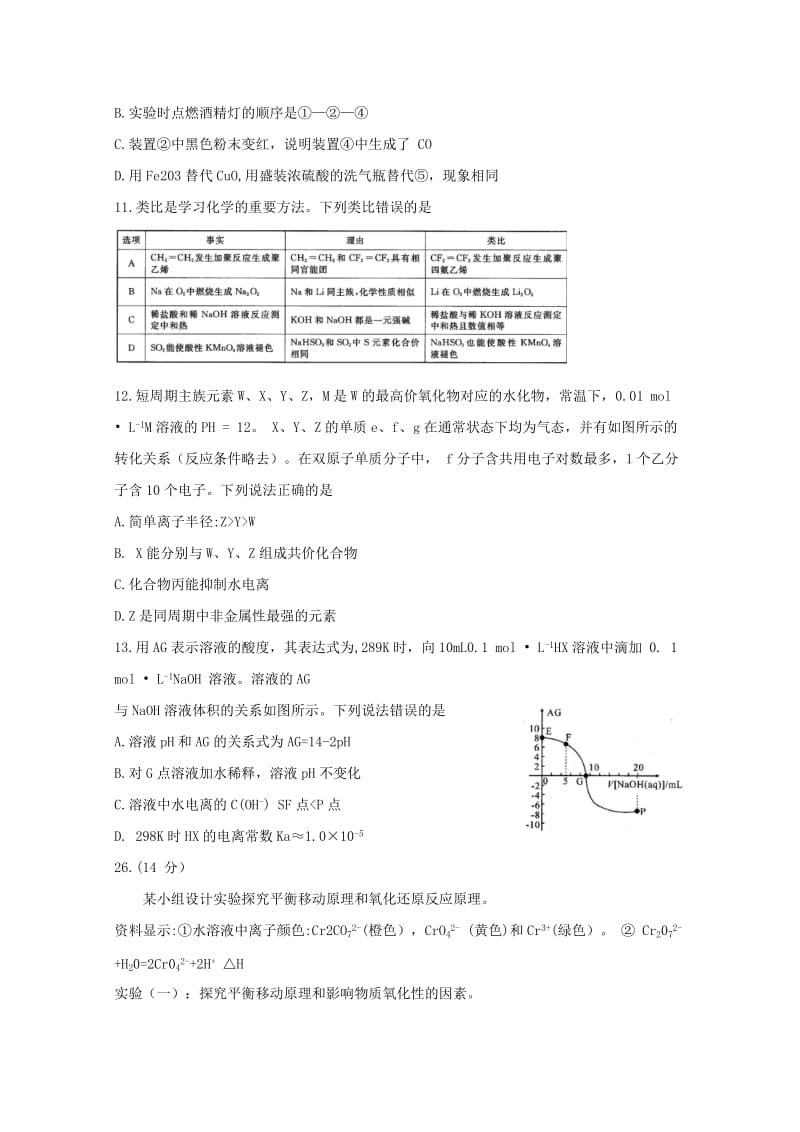 2019届高三化学冲刺压轴卷(四).doc_第2页