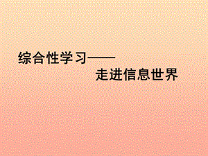 五年級(jí)語(yǔ)文下冊(cè) 習(xí)作六《走進(jìn)信息世界》課件7 新人教版.ppt