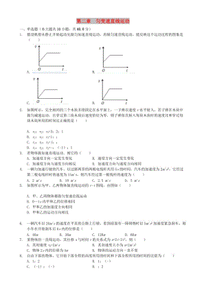 2018年高中物理 第二章 勻變速直線運(yùn)動(dòng)單元同步訓(xùn)練 新人教版必修1.doc