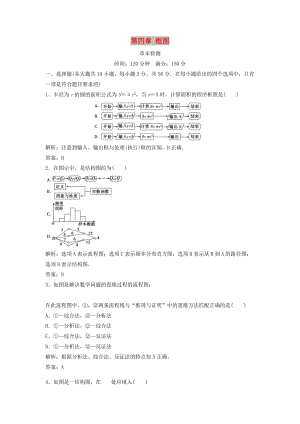 2017-2018學年高中數(shù)學 第四章 框圖章末檢測 新人教A版選修1 -2.doc