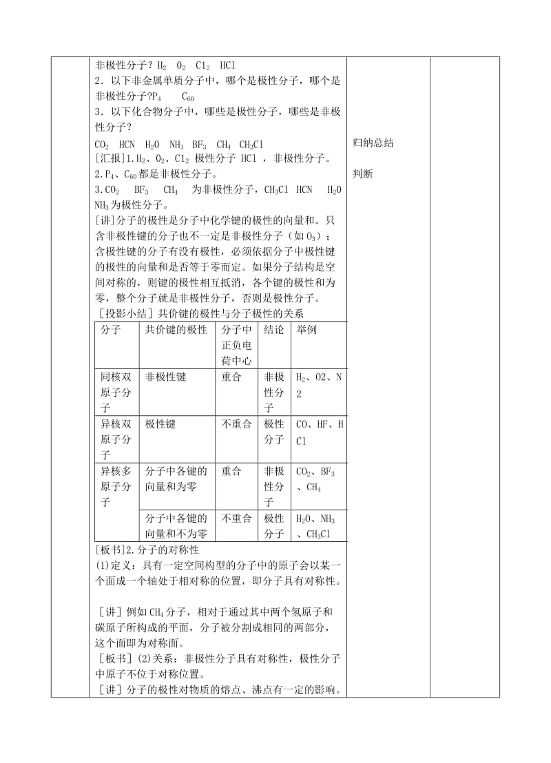 2019版高中化学上学期《分子的性质》教学设计.doc_第3页