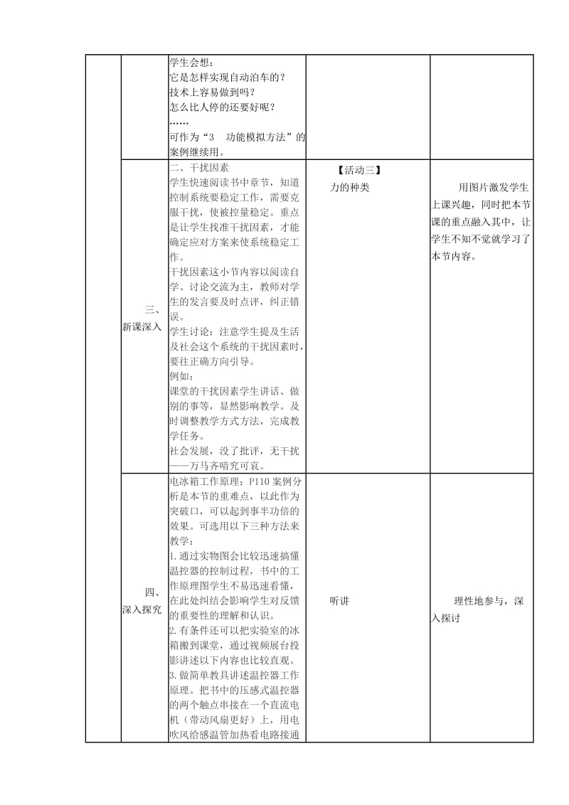 2019-2020学年高中通用技术下学期第10周 4.4控制中的干扰教学设计.doc_第3页