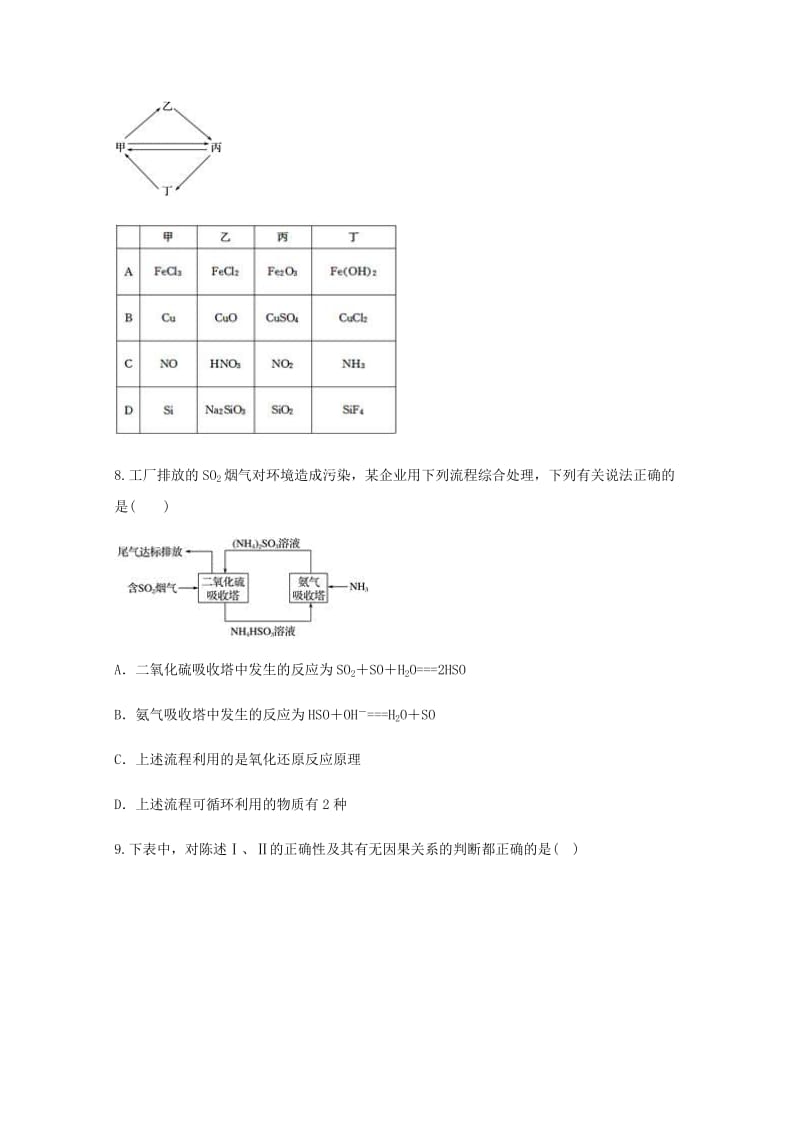 2019届高三化学上学期第一次周考试卷.doc_第3页