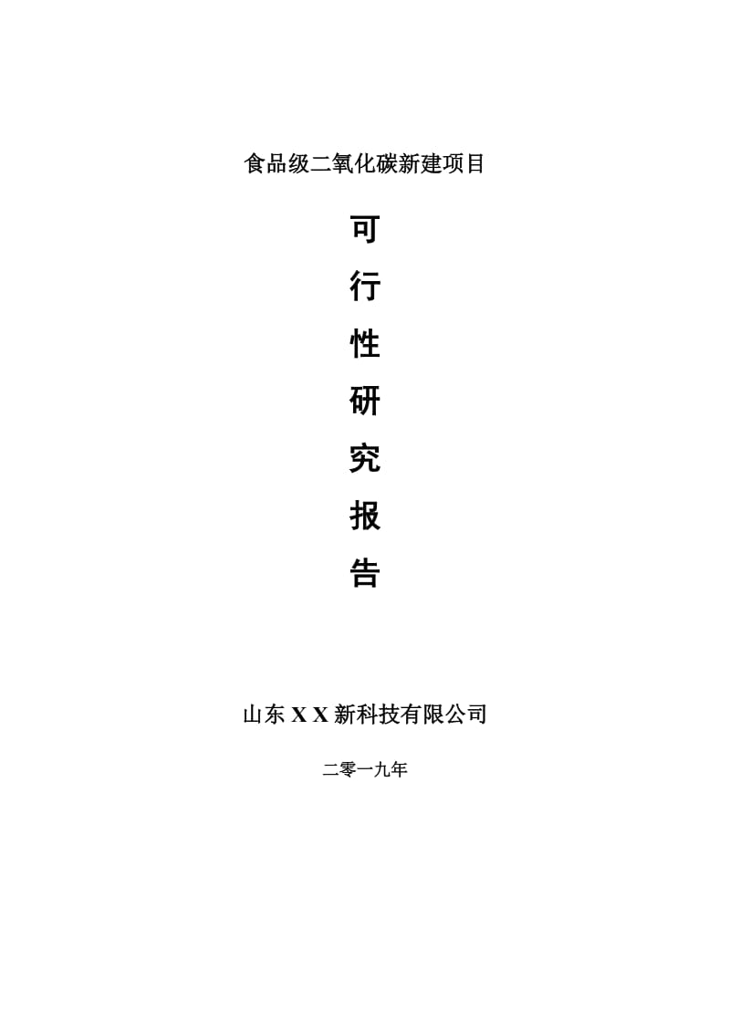 食品级二氧化碳新建项目可行性研究报告-可修改备案申请_第1页