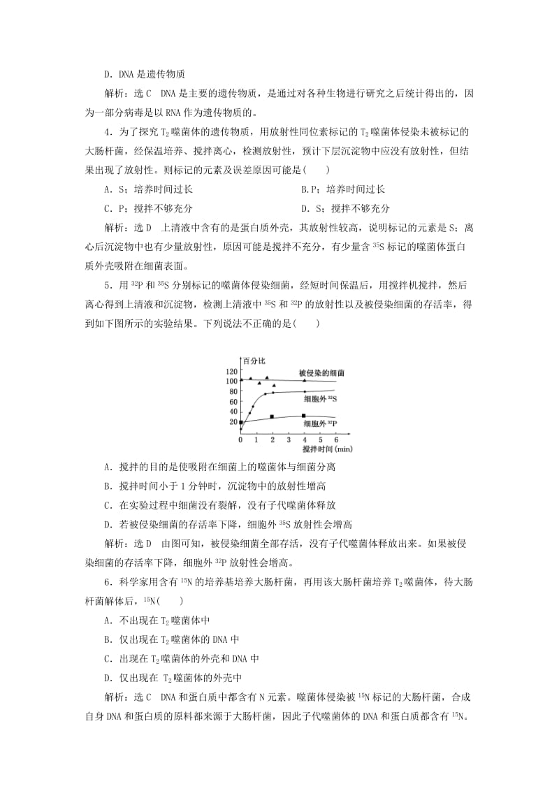 2018-2019年高中生物 第三章 遗传的分子基础章末小结与测评教学案 浙科版必修2.doc_第2页