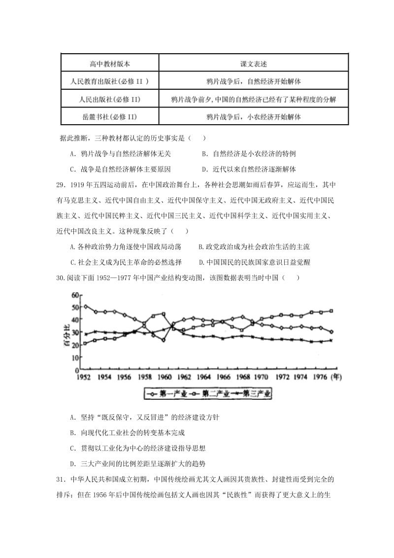 2019届高三历史5月第三次模拟考试试题.doc_第2页