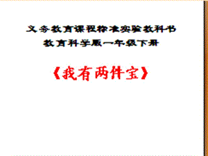 一年級道德與法治下冊 第4課《我有兩件寶》課件2 教科版.ppt