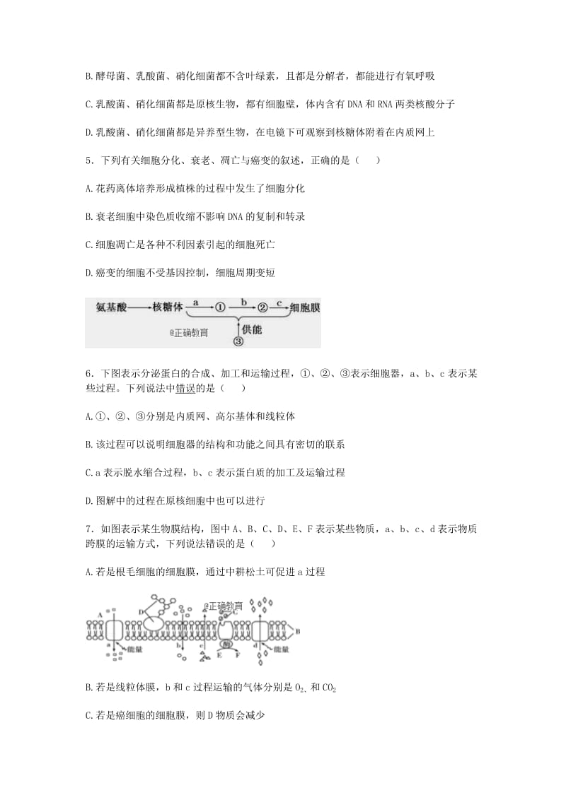 2019届高三生物上学期第三次双周考试题.doc_第2页