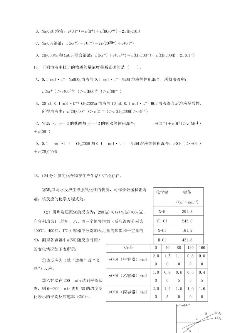 2019届高三化学12月月考试题实验班.doc_第2页
