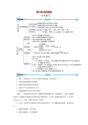 2018年秋高中生物 第一章 走近細(xì)胞本章整合學(xué)案 新人教版必修1.doc