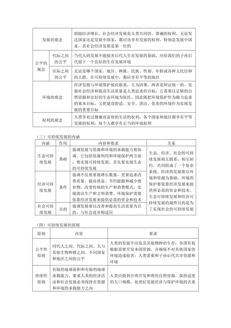 2018-2019学年高中地理 第四章 人类与地理环境的协调发展 第三节 可持续发展的基本内涵学案 湘教版必修2.doc_第2页