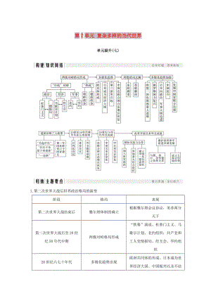 2018-2019版高中歷史 第7單元 復(fù)雜多樣的當(dāng)代世界單元提升（七）學(xué)案 岳麓版必修1.doc