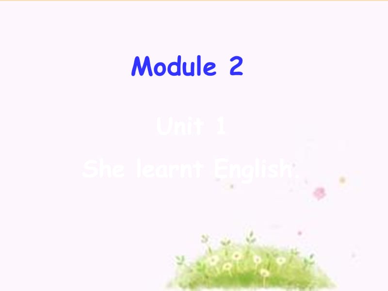 2019春五年级英语下册 Module 2 Unit 1《She learnt English》课件1 （新版）外研版.ppt_第1页