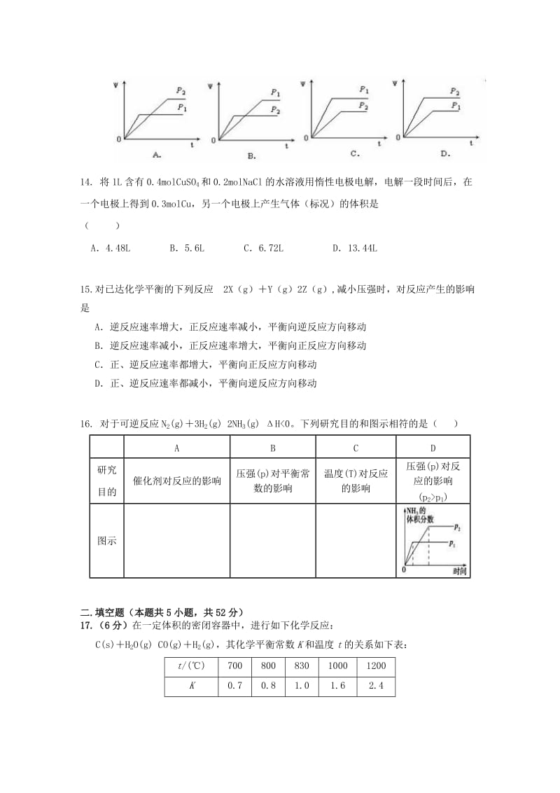 2019-2020年高二化学上学期期中试题.doc_第3页