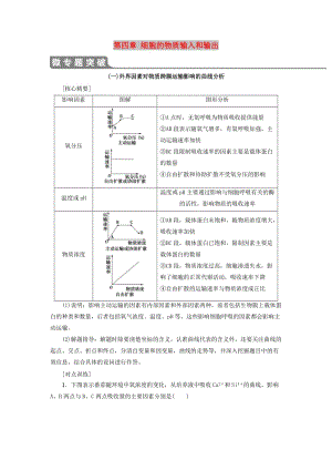 2018-2019學(xué)年高中生物 第四章 細(xì)胞的物質(zhì)輸入和輸出 微專題突破 （一）外界因素對(duì)物質(zhì)跨膜運(yùn)輸影響的曲線分析學(xué)案 新人教版必修1.doc