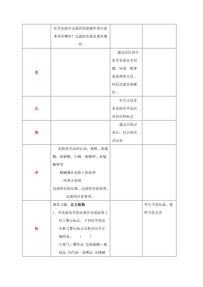 2019版高中化学 第一章 从实验学化学 第一课时教案 新人教版必修1.doc_第2页