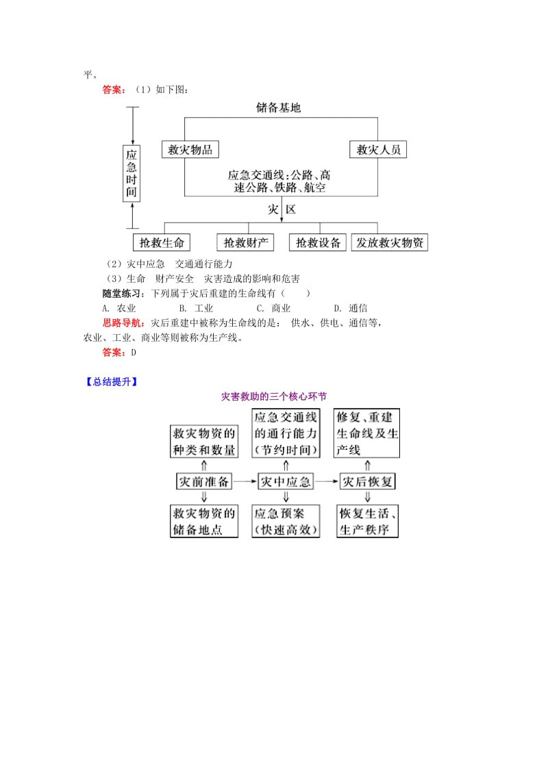 2018-2019学年高中地理 第四章 防灾与减灾 灾前准备、灾中应急和灾后恢复学案 湘教版选修5.doc_第3页