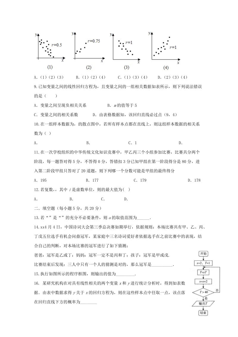 2018-2019学年高二数学下学期期中试题文 (III).doc_第2页