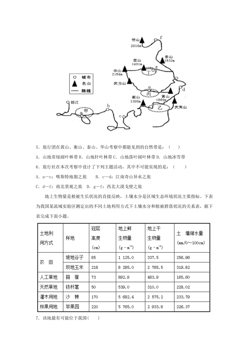 2019届高三地理10月月考试题 (II).doc_第3页