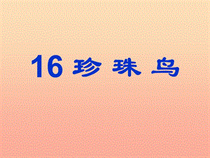 2019秋五年級(jí)語(yǔ)文上冊(cè) 第16課 珍珠鳥課件1 新人教版.ppt