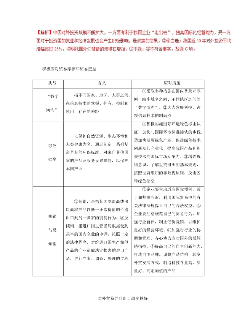 2018-2019学年高中政治 专题11.2 积极参与国际经济竞争与合作（讲）（基础版）新人教版必修1.doc_第2页